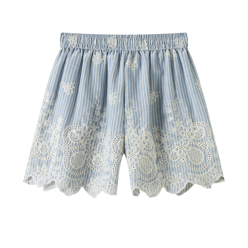 Casual slim shorts summer wide leg pants for women