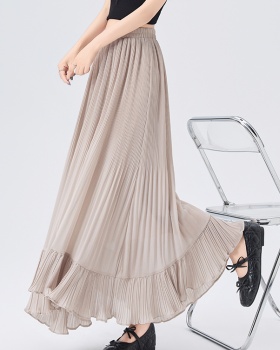 Petal big skirt elastic waist temperament slim skirt