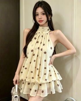Sexy fashion halter chiffon spicegirl dress