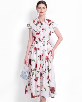Vacation commuting shirt short sleeve dress