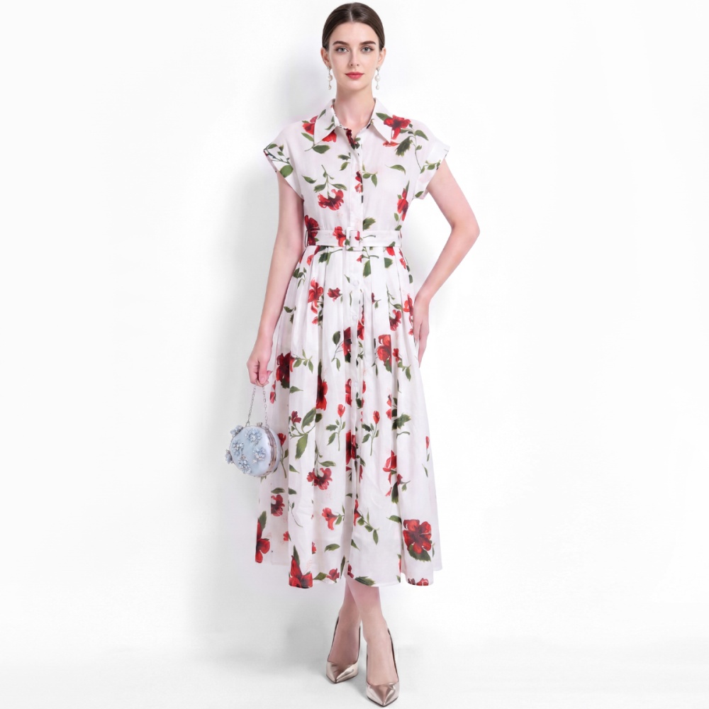 Vacation commuting shirt short sleeve dress