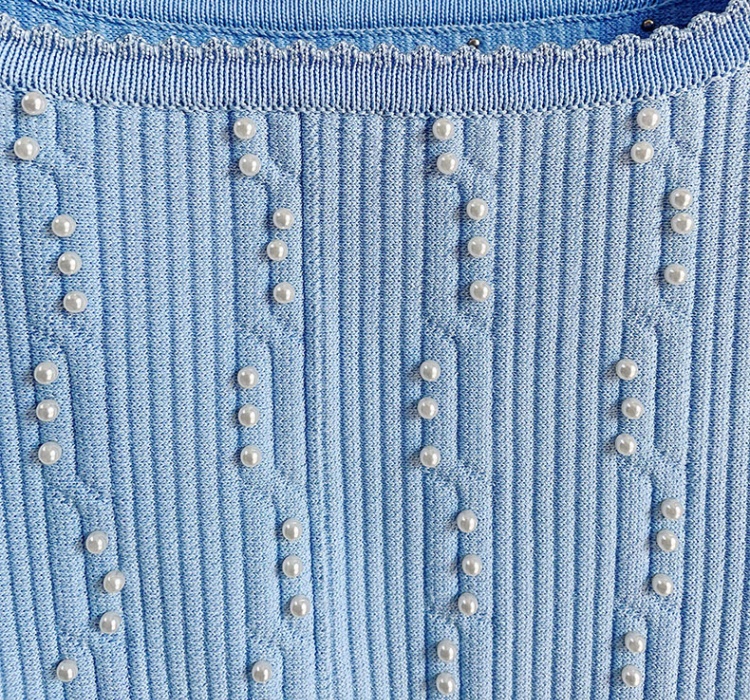 Beading chanelstyle knitted elegant sling dress