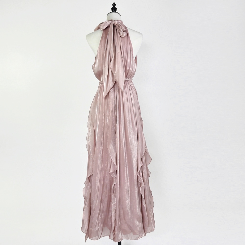 Lotus leaf edges long dress dress for women