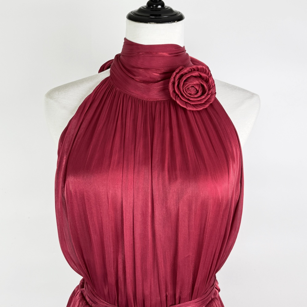 Lotus leaf edges long dress dress for women