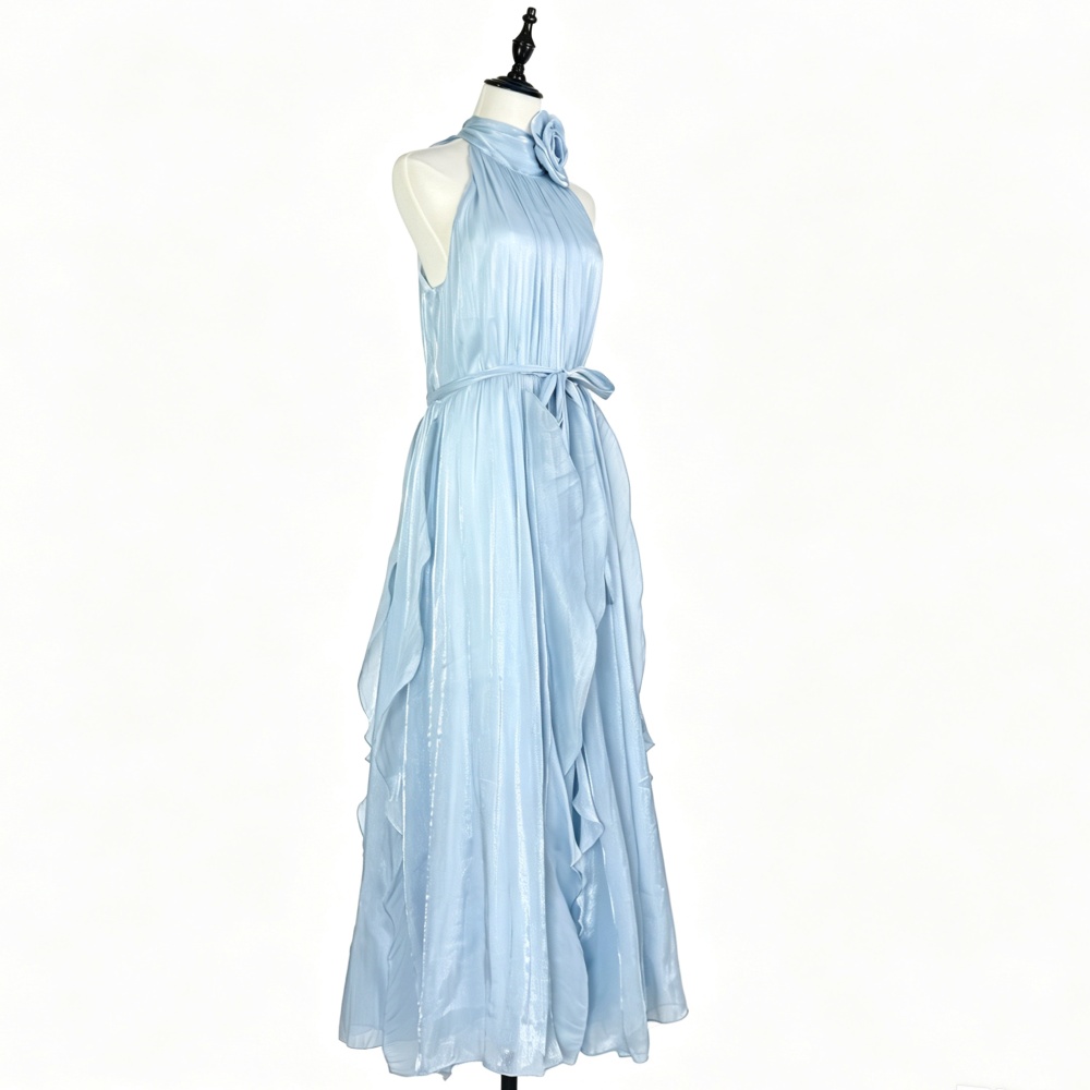 Lotus leaf edges long dress dress for women