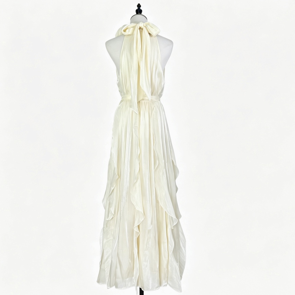 Lotus leaf edges long dress dress for women