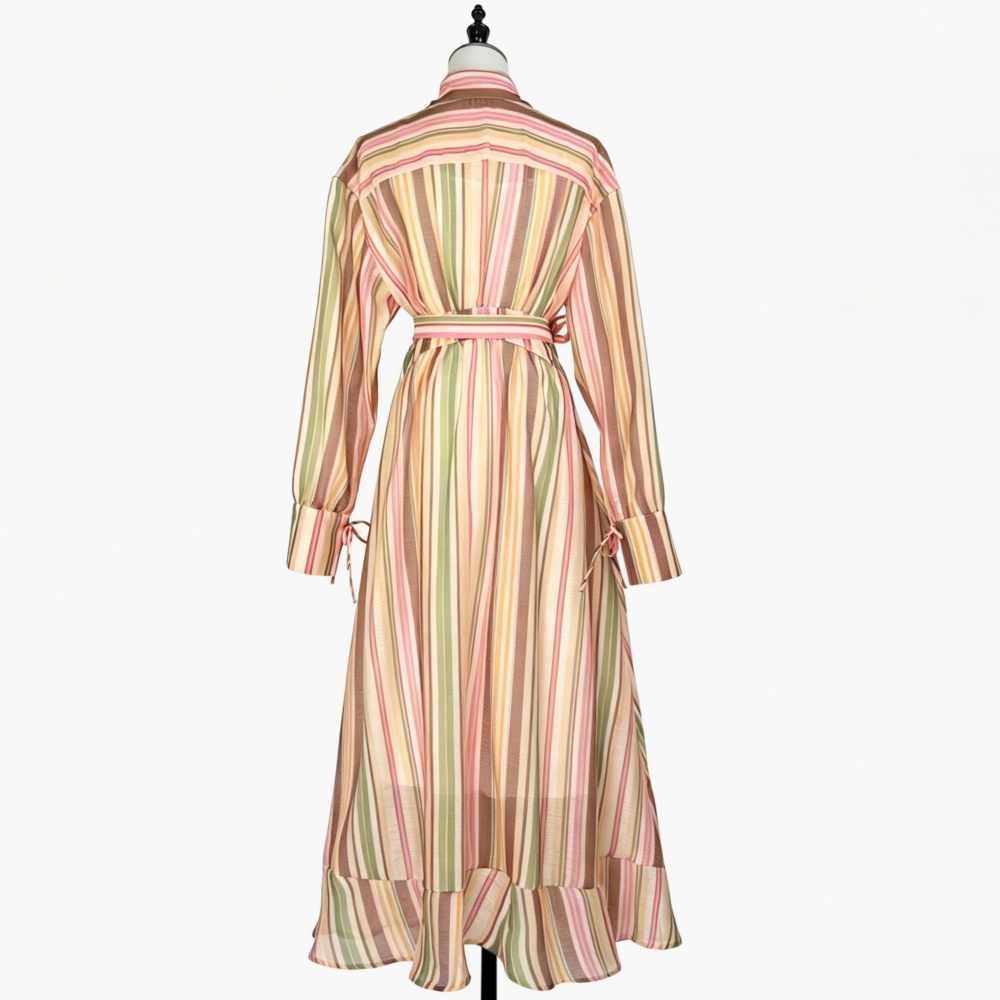 Vacation long dress lantern sleeve dress for women