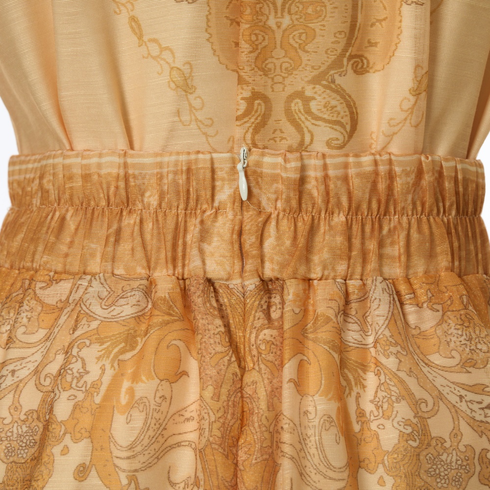 Short sleeve printing shirt flax long skirt a set
