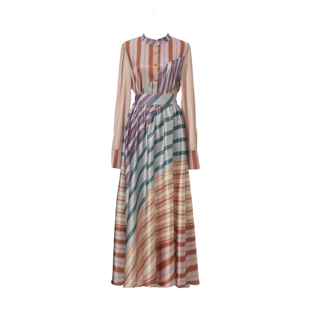Fashion vacation splice niche skirt a set