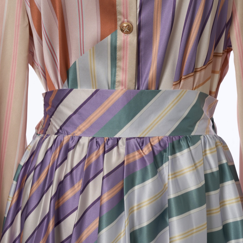 Fashion vacation splice niche skirt a set