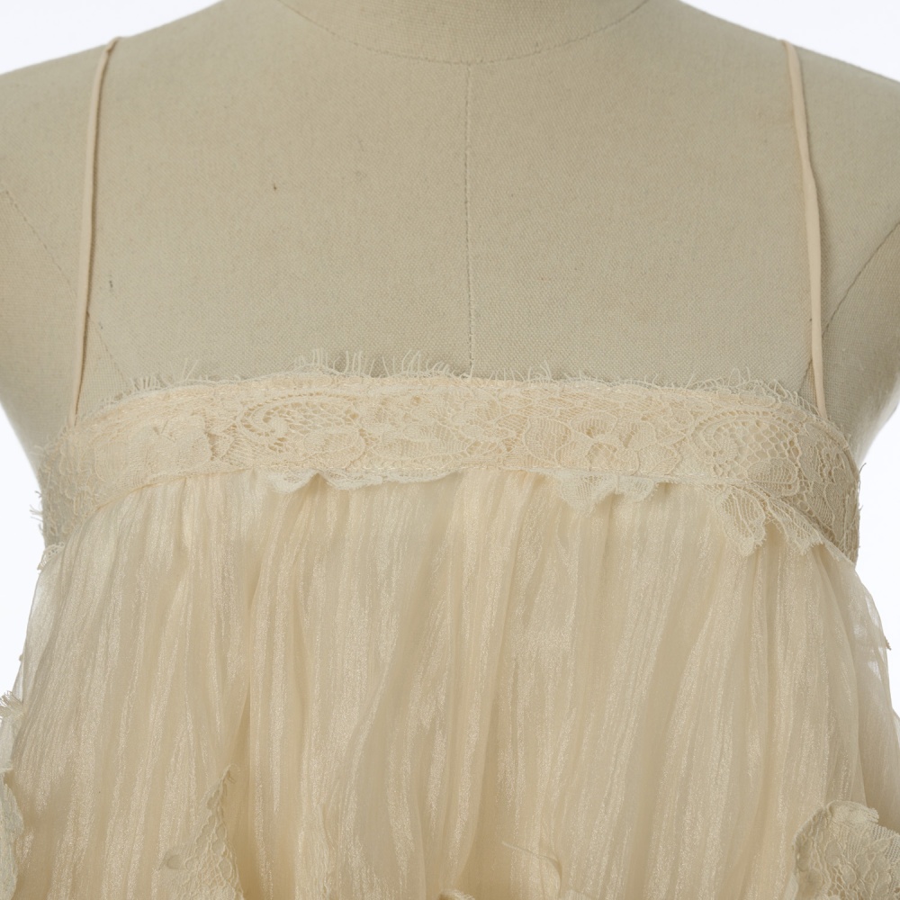 Gradient sling lace long dress France style retro jumpsuit