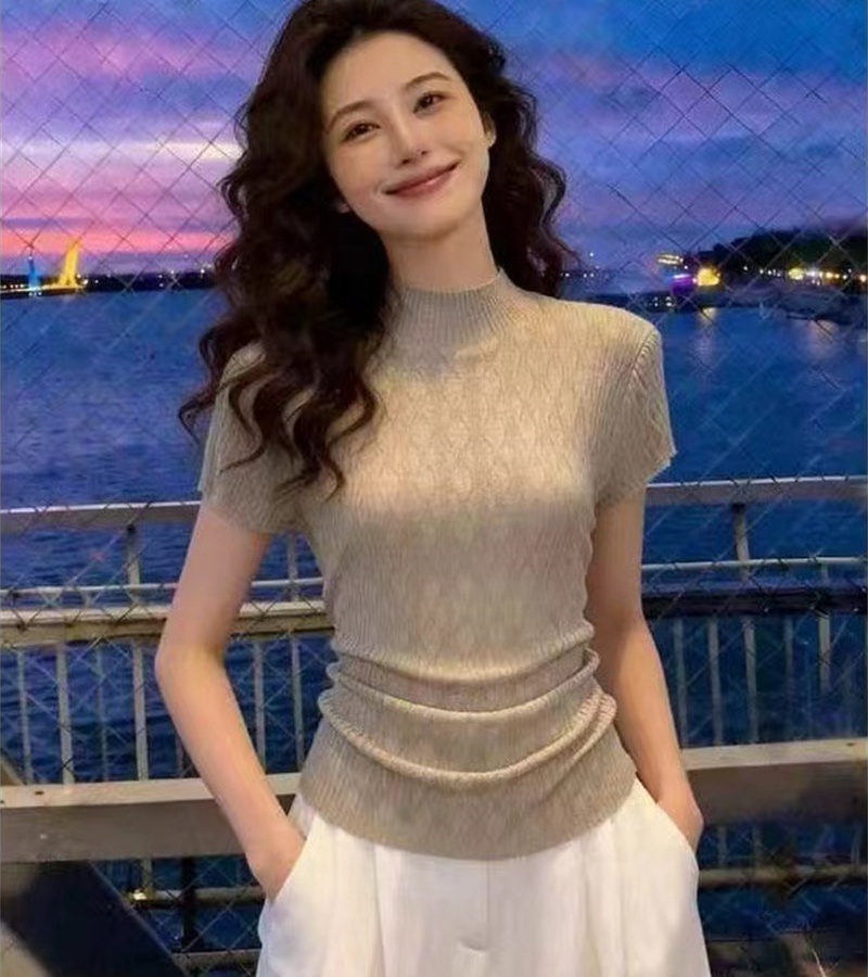 Thin all-match sweater fashion small shirt for women