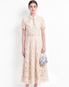 Bow ladies formal dress elegant dress for women