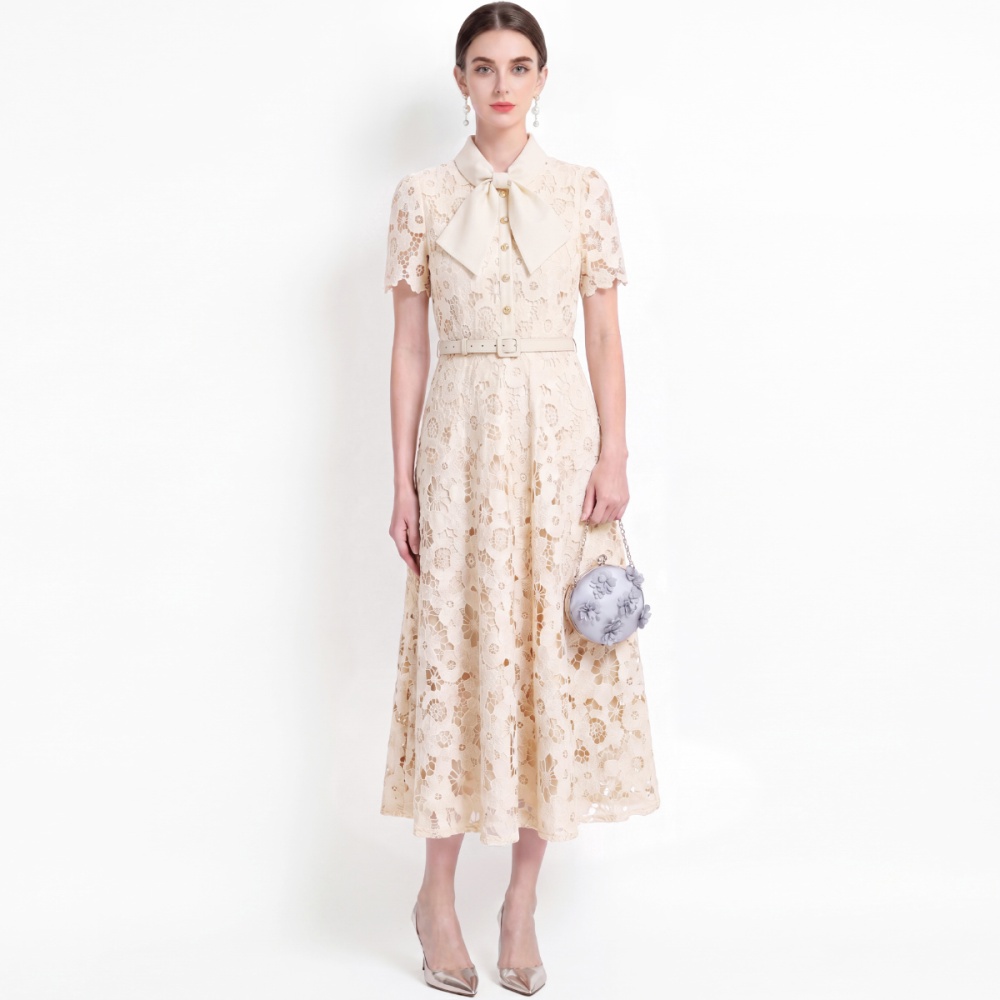 Bow ladies formal dress elegant dress for women