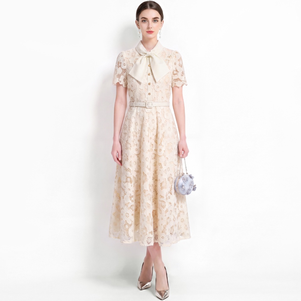 Bow ladies formal dress elegant dress for women
