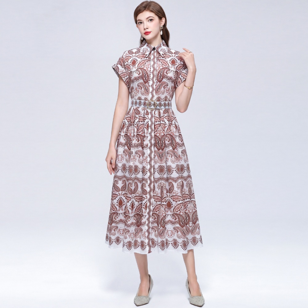Elegant slim Casual dress temperament long shirt for women