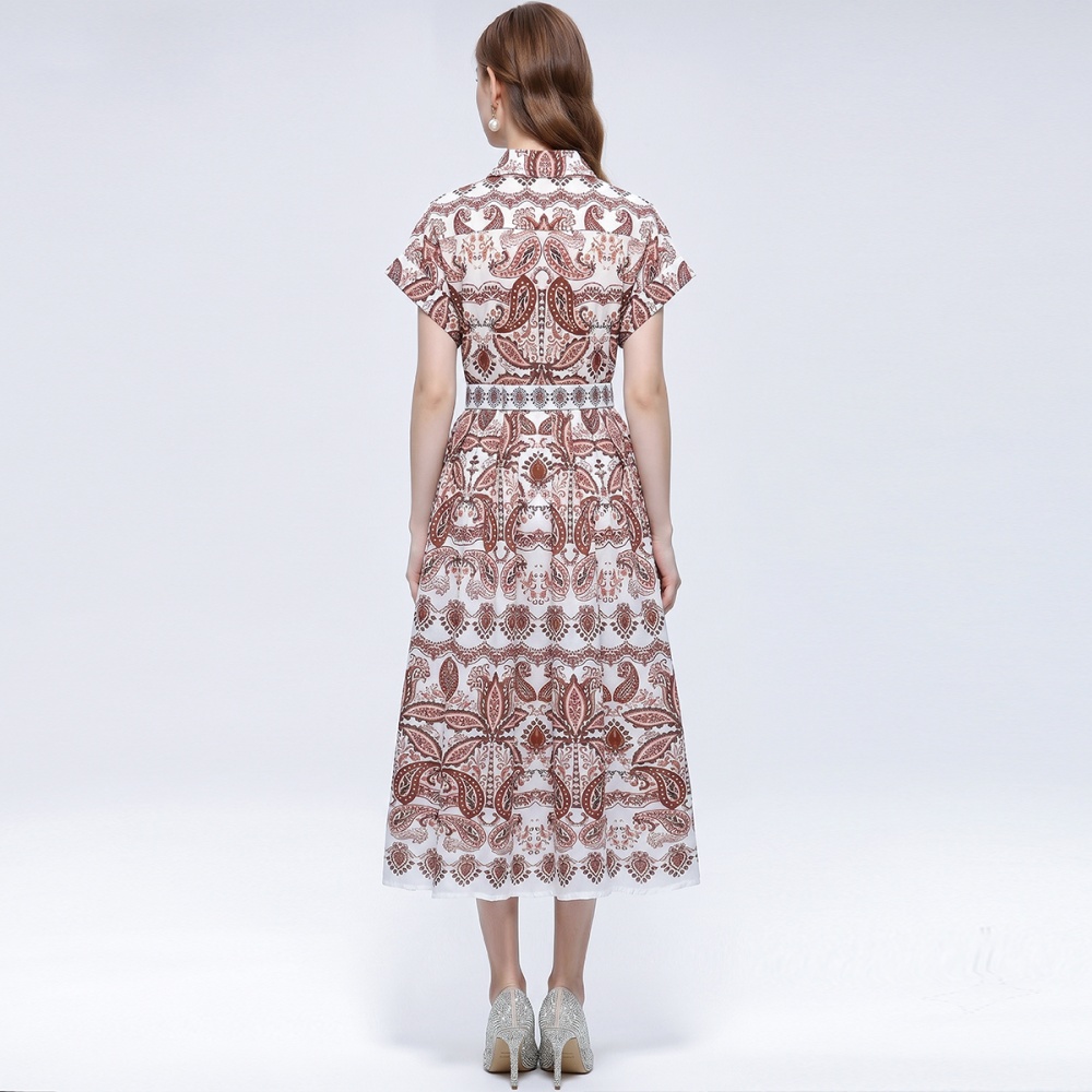Elegant slim Casual dress temperament long shirt for women