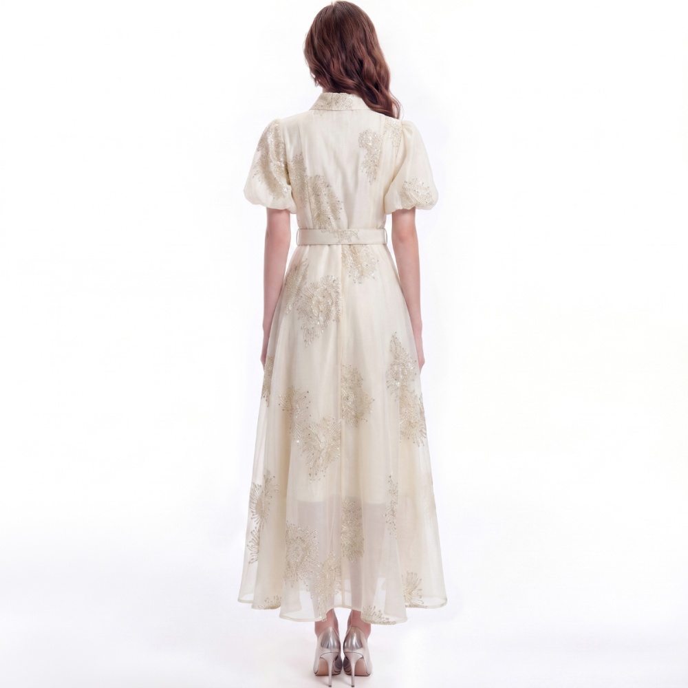 Slim short sleeve shirt temperament lapel dress