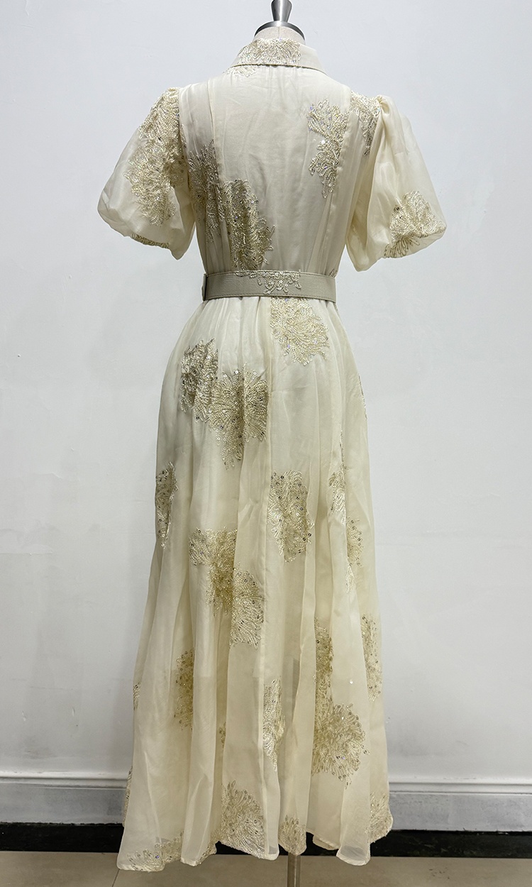Slim short sleeve shirt temperament lapel dress