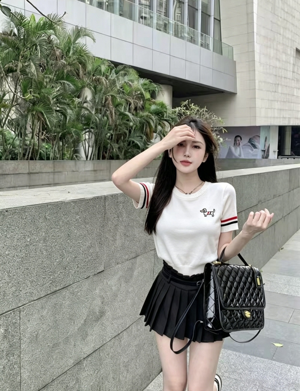 Slim knitted Casual simple embroidery sweater