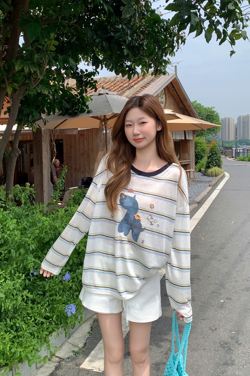Long sleeve show young sun shirt puppy tops for women