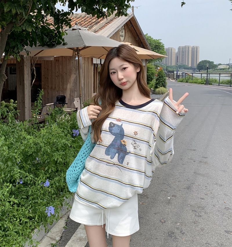 Long sleeve show young sun shirt puppy tops for women