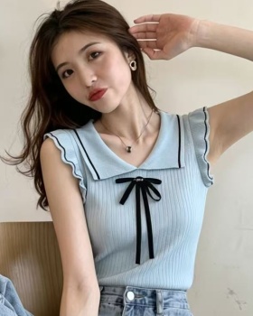 Sleeveless slim boats sleeve vest summer sweet commuting tops