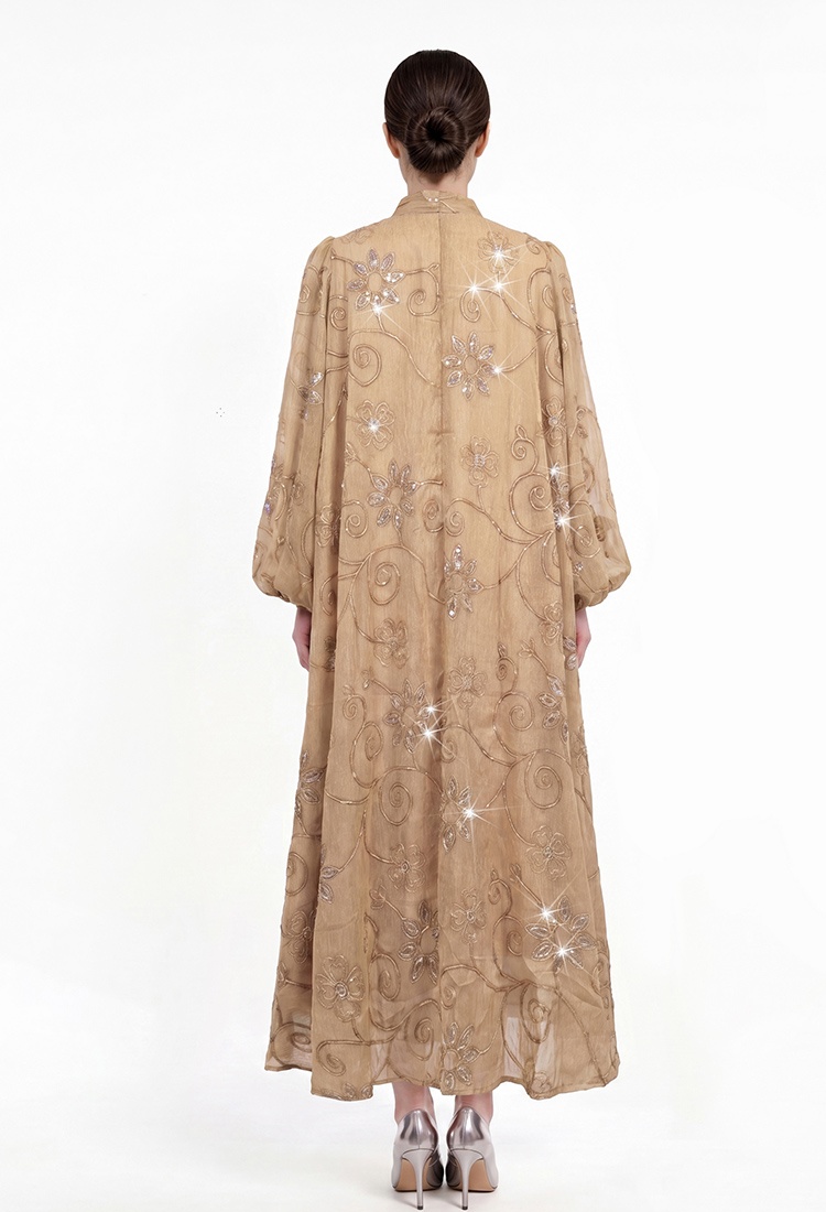Long sleeve embroidery dress