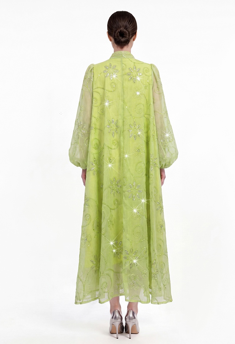 Long sleeve embroidery dress