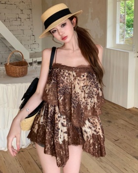 Long halter lace summer sling dress for women