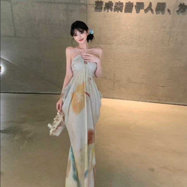 Sandy beach sling samsung fold long dress