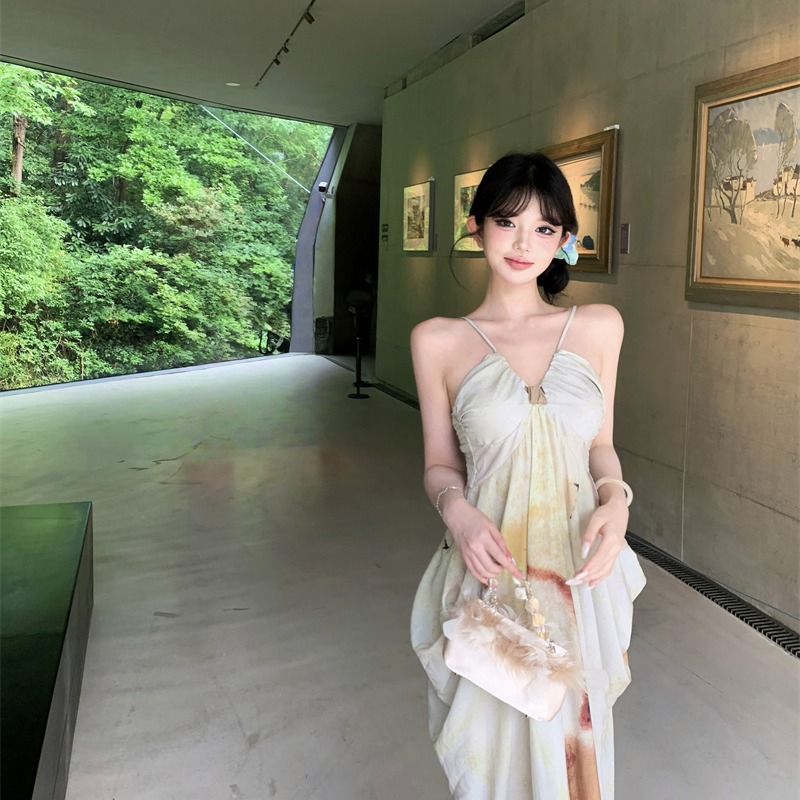 Sandy beach sling samsung fold long dress