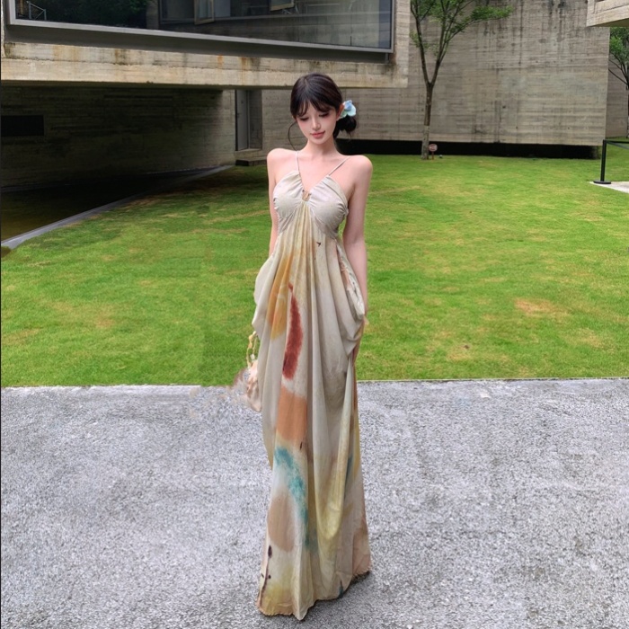 Sandy beach sling samsung fold long dress