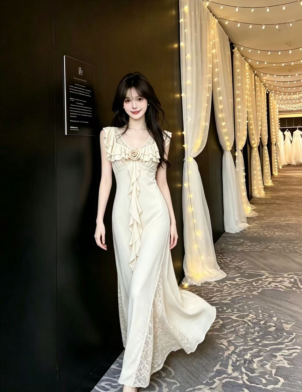 Summer France style long dress sexy mermaid dress for women