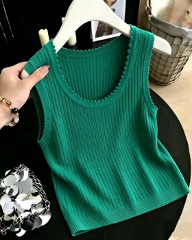 All-match pure inside the ride vest knitted bottoming tops