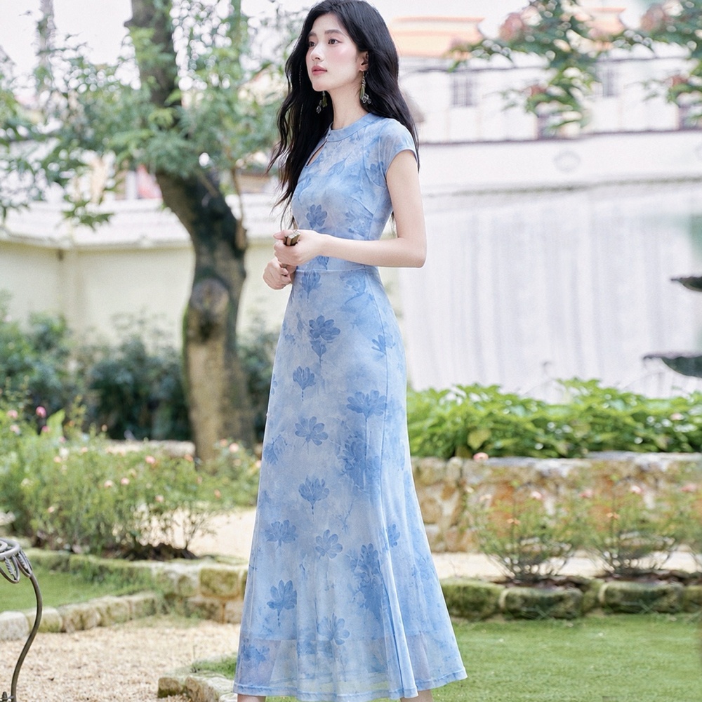Chinese style sling smock summer cheongsam for women