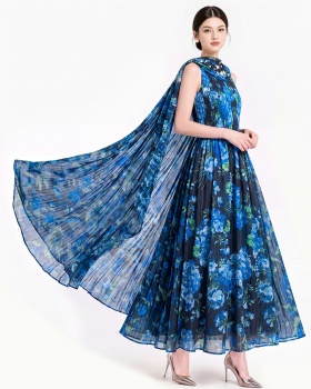 Printing dress 2pcs set