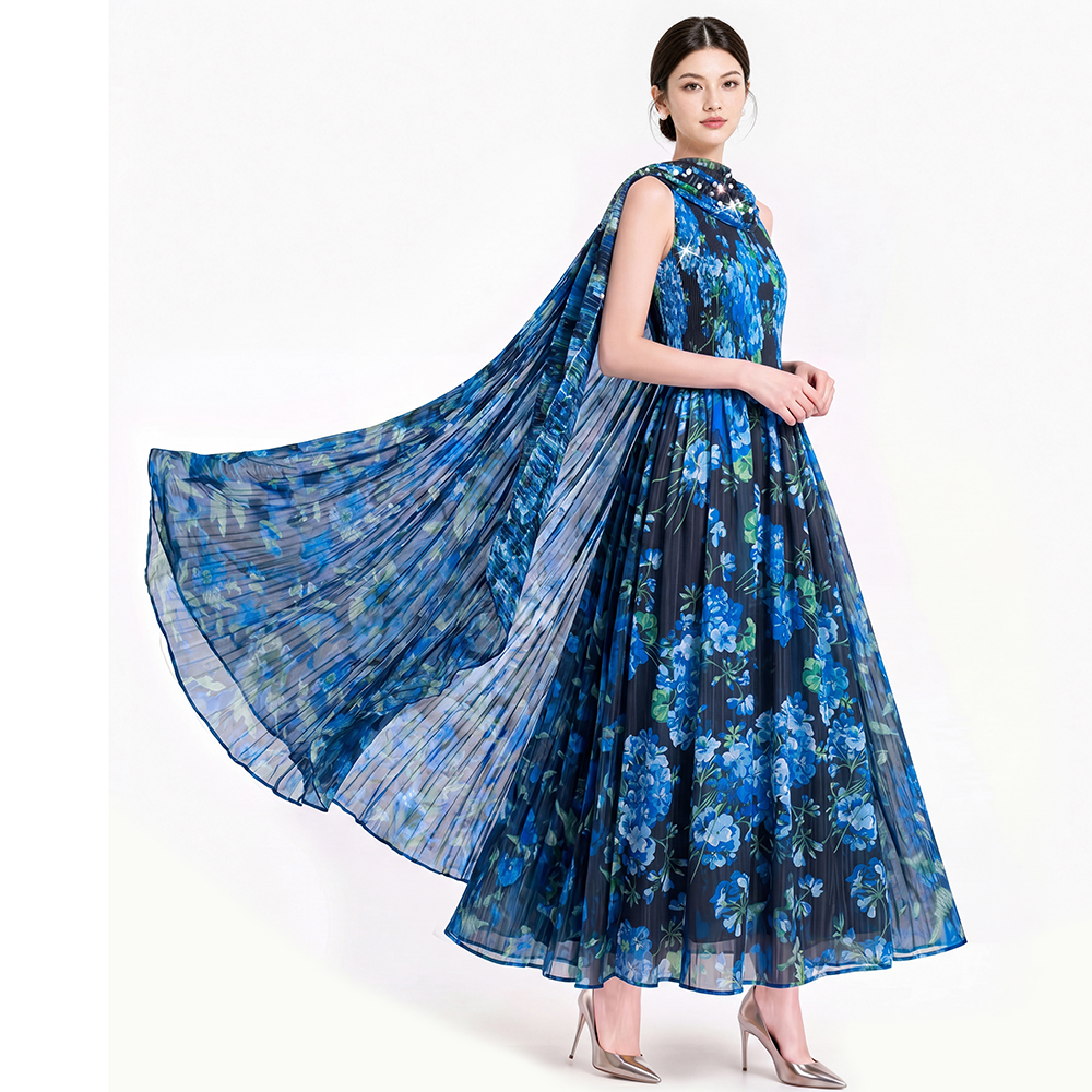 Printing dress 2pcs set