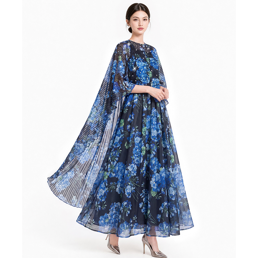 Printing dress 2pcs set