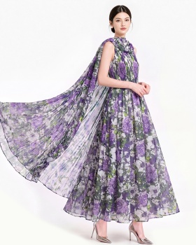 Printing dress 2pcs set