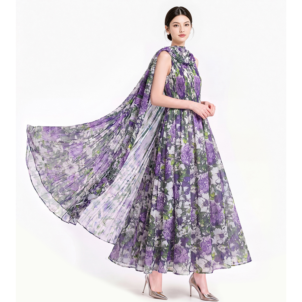 Printing dress 2pcs set