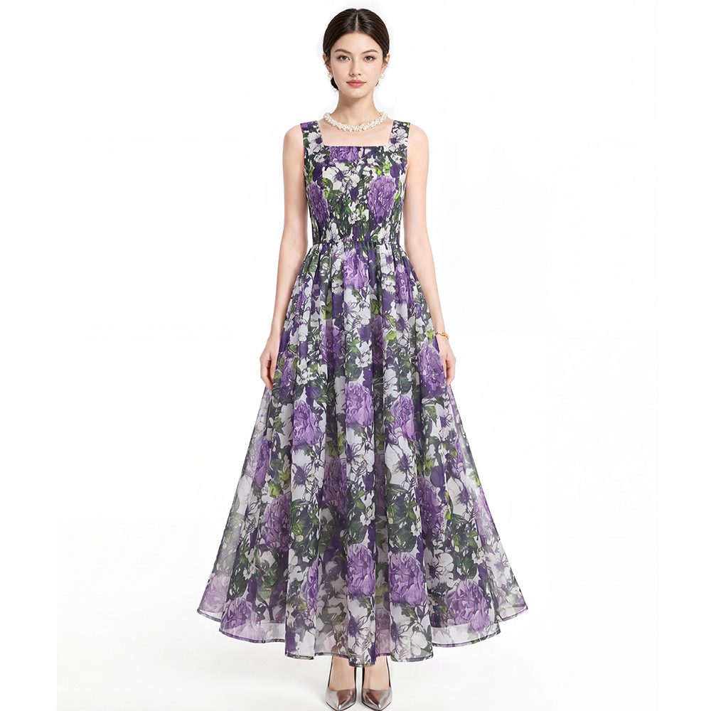 Printing dress 2pcs set