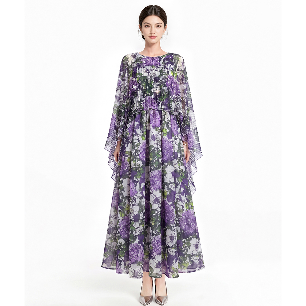 Printing dress 2pcs set