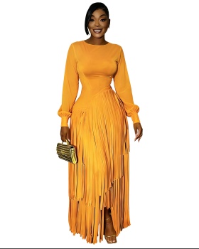 Long sleeve formal dress slim dress for women