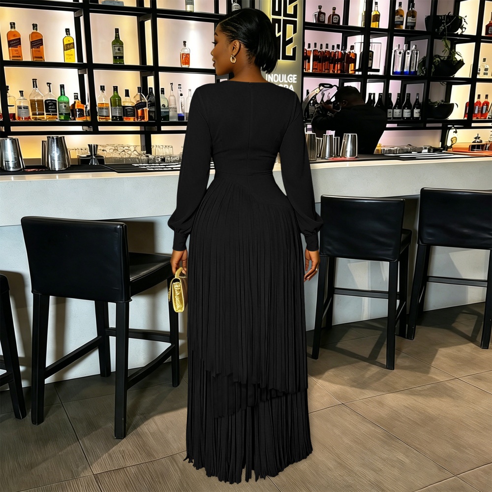 Long sleeve formal dress slim dress for women