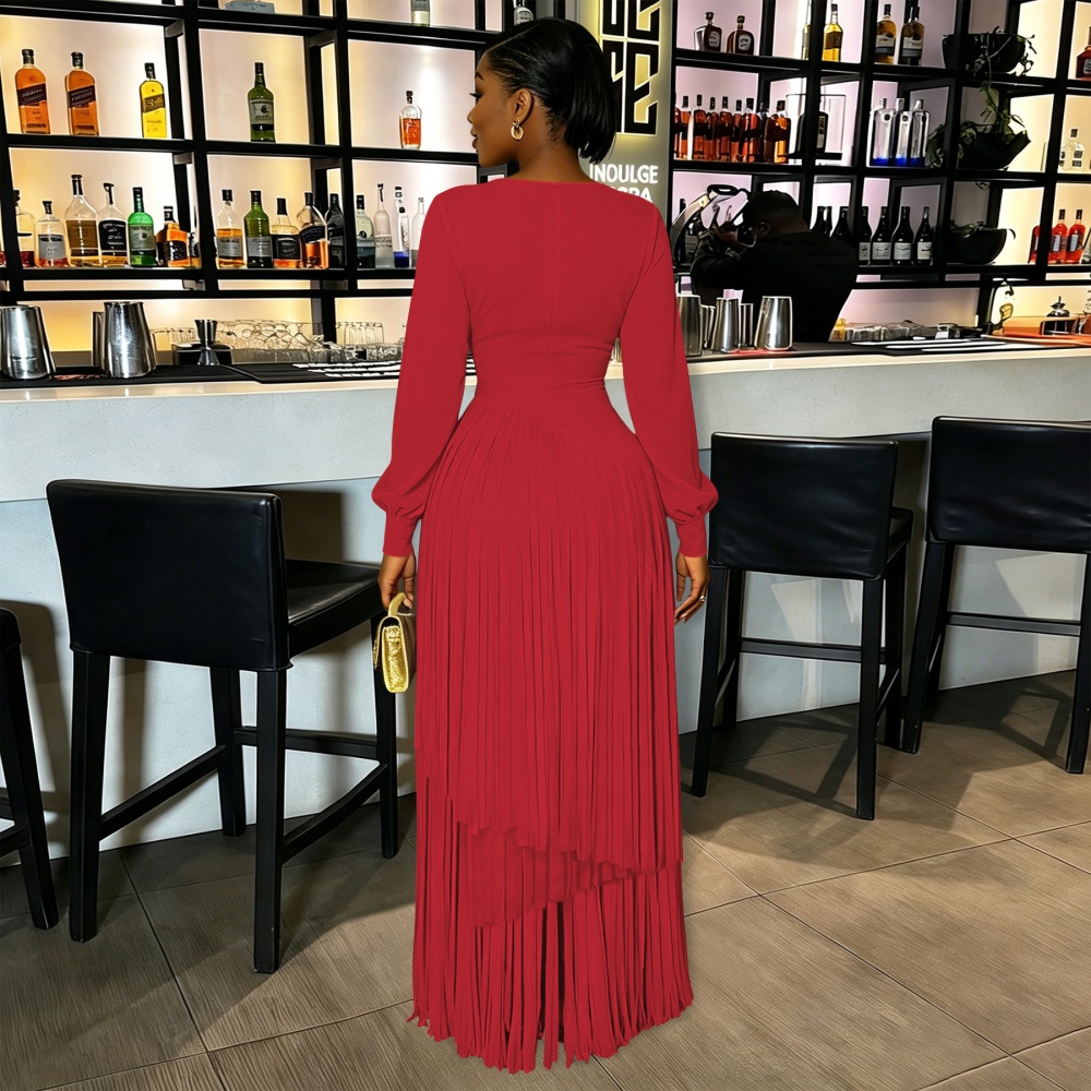 Long sleeve formal dress slim dress for women