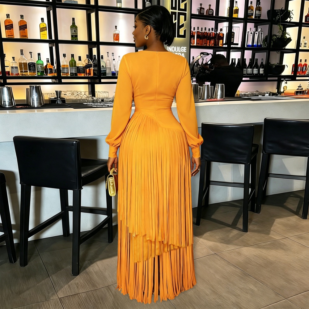 Long sleeve formal dress slim dress for women