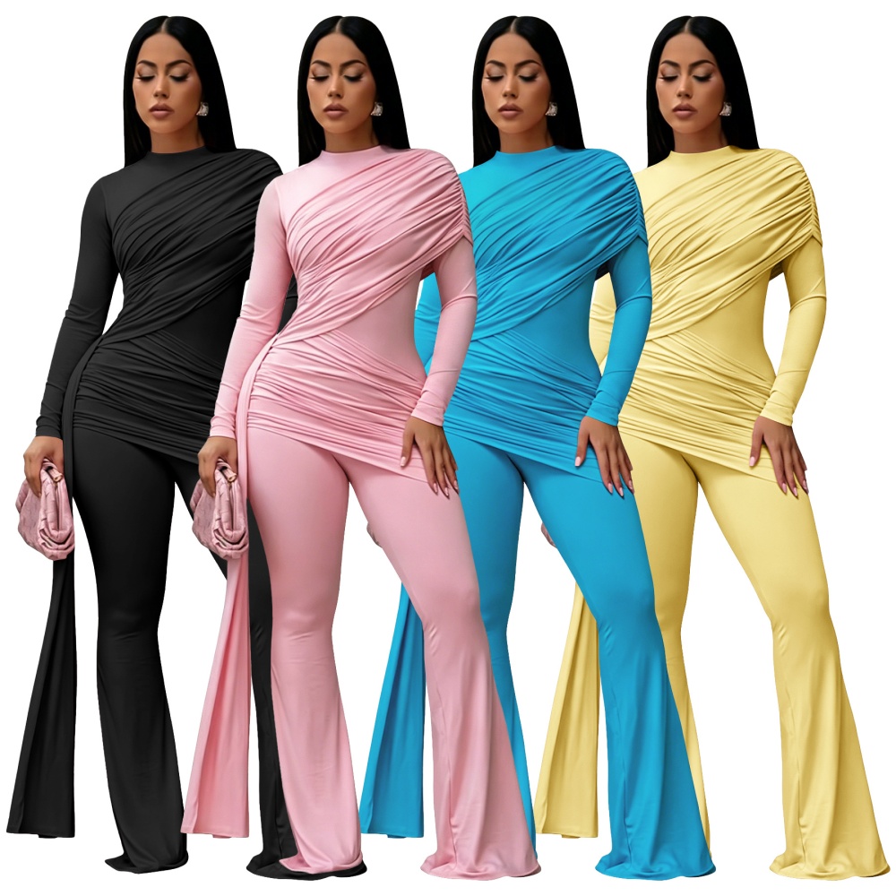 European style micro speaker fashion streamer jumpsuit for women