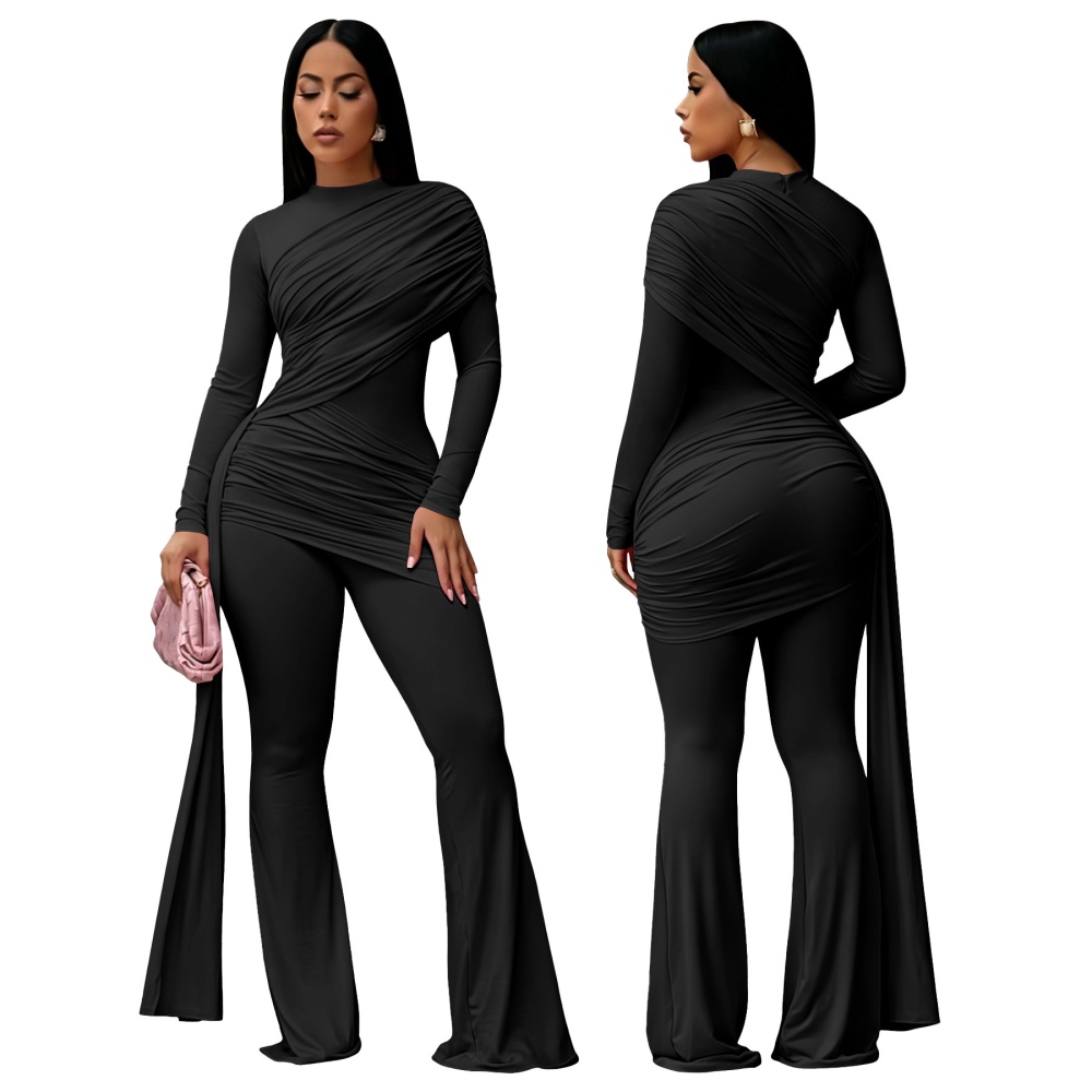 European style micro speaker fashion streamer jumpsuit for women