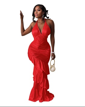Halter dress summer formal dress for women